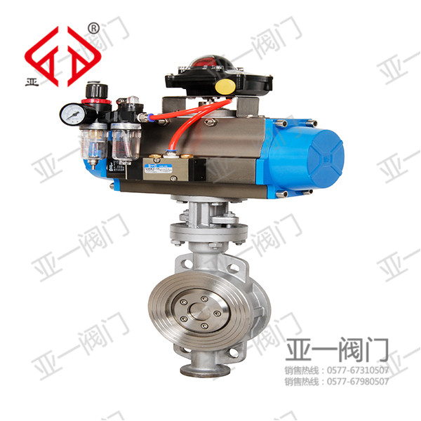 D673W氣動對夾式不銹鋼蝶...